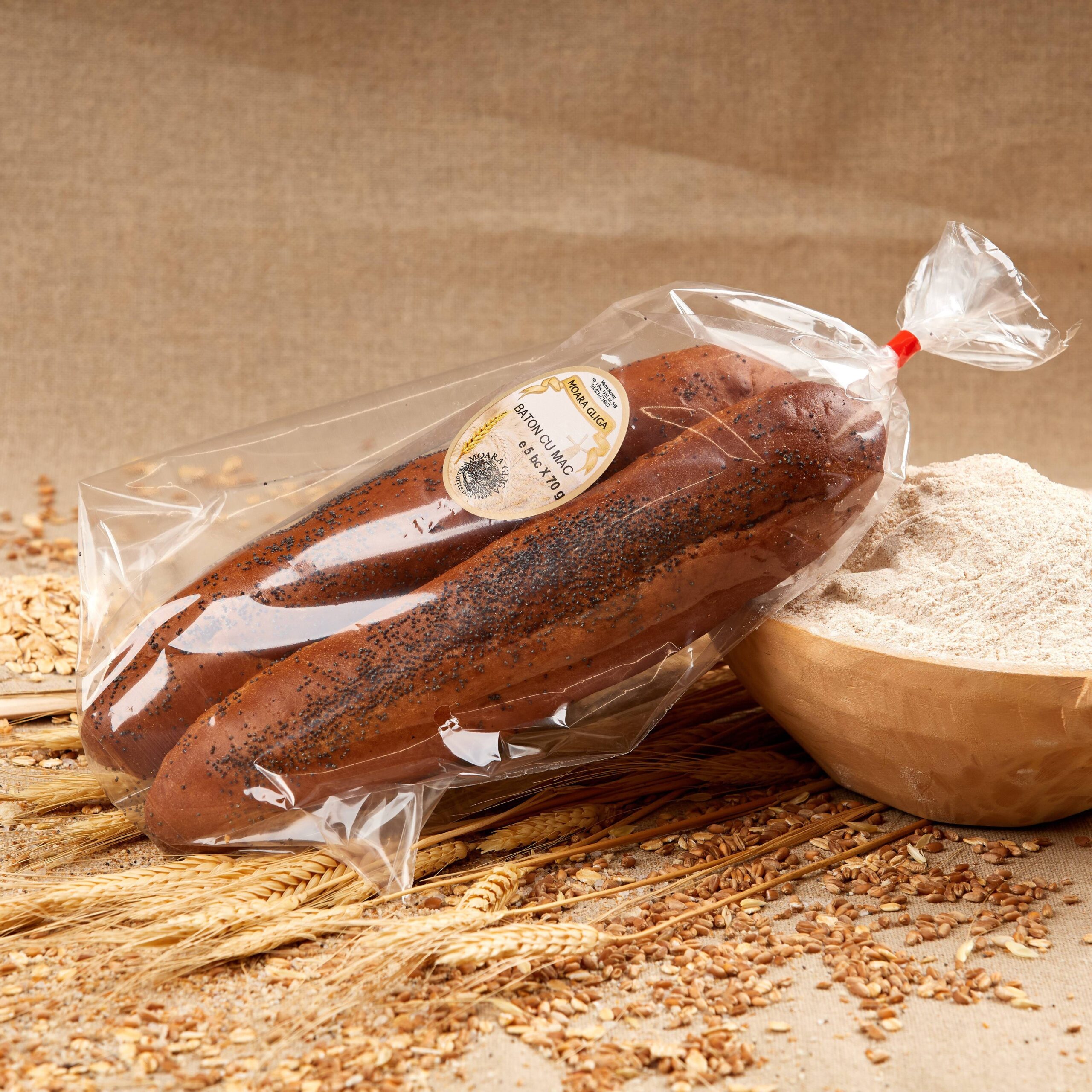 Baton cu mac 5x70 gr Moara Gliga Piatra Neamt