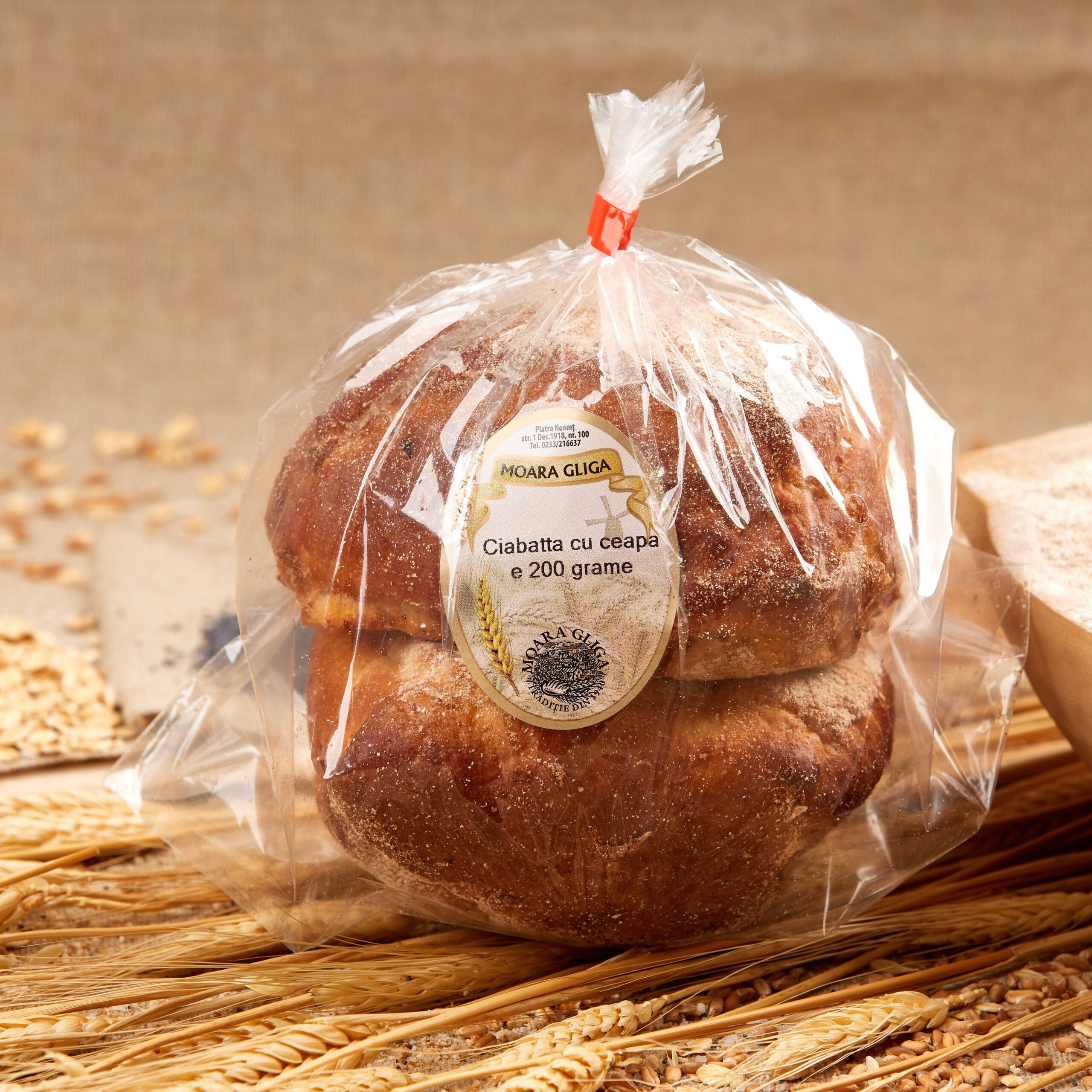 Ciabatta cu ceapa 2x100 gr Moara Gliga Piatra Neamt