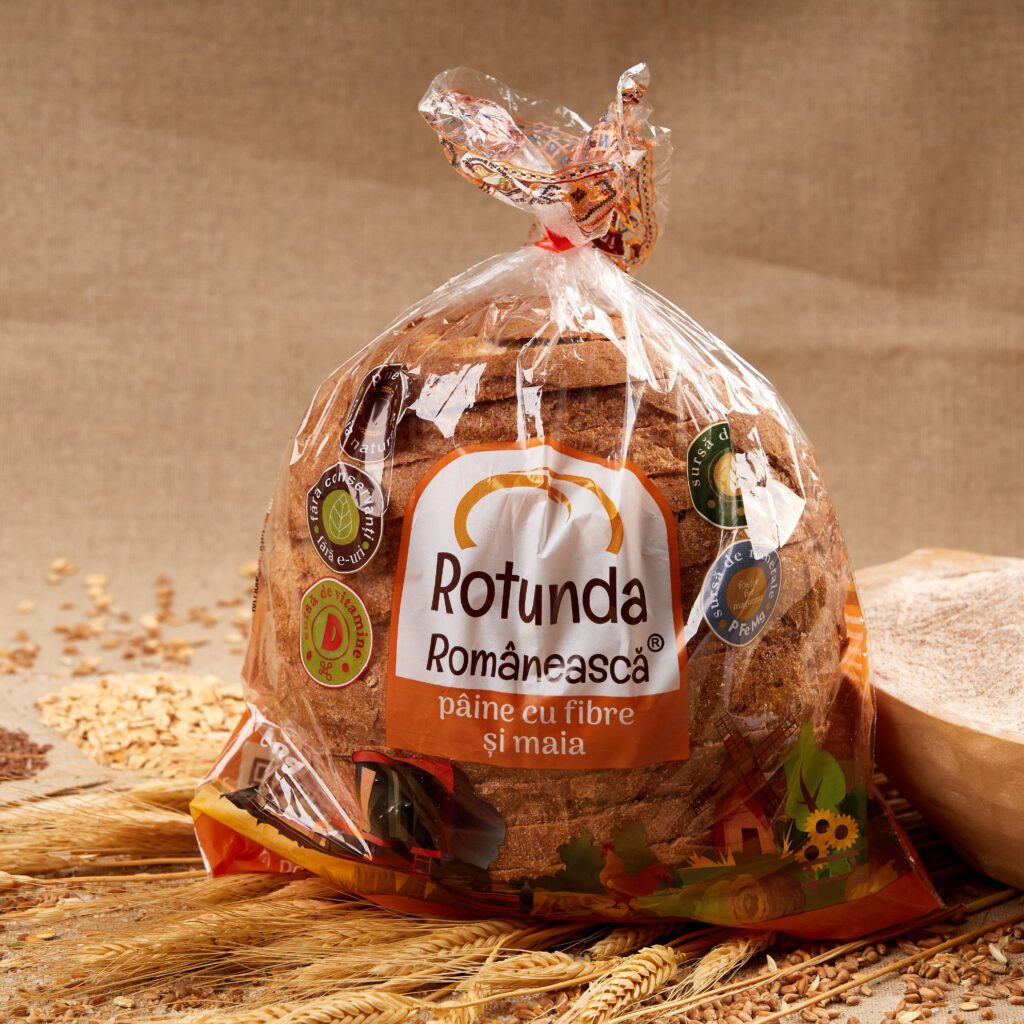 Rotunda Romaneasca - Paine cu fibre si maia 500 gr Moara Gliga Piatra Neamt
