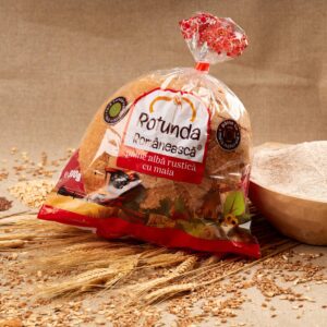 Rotunda Romaneasca - Paine alba rustica cu maia 500 gr Moara Gliga Piatra Neamt