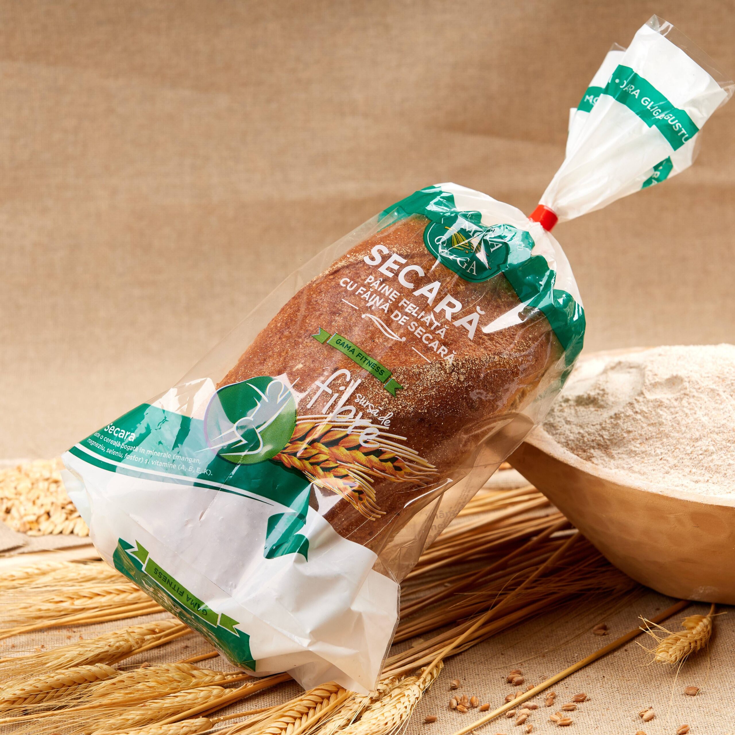 Paine feliata cu faina de secara 400 gr - Moara Gliga Piatra Neamt