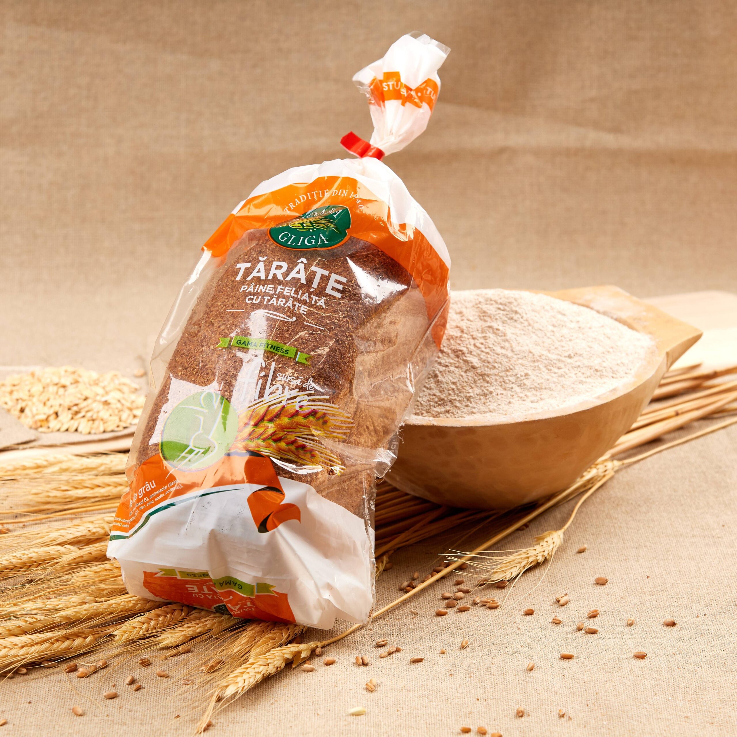 Paine feliata cu tarate 400 gr - Moara Gliga Piatra Neamt