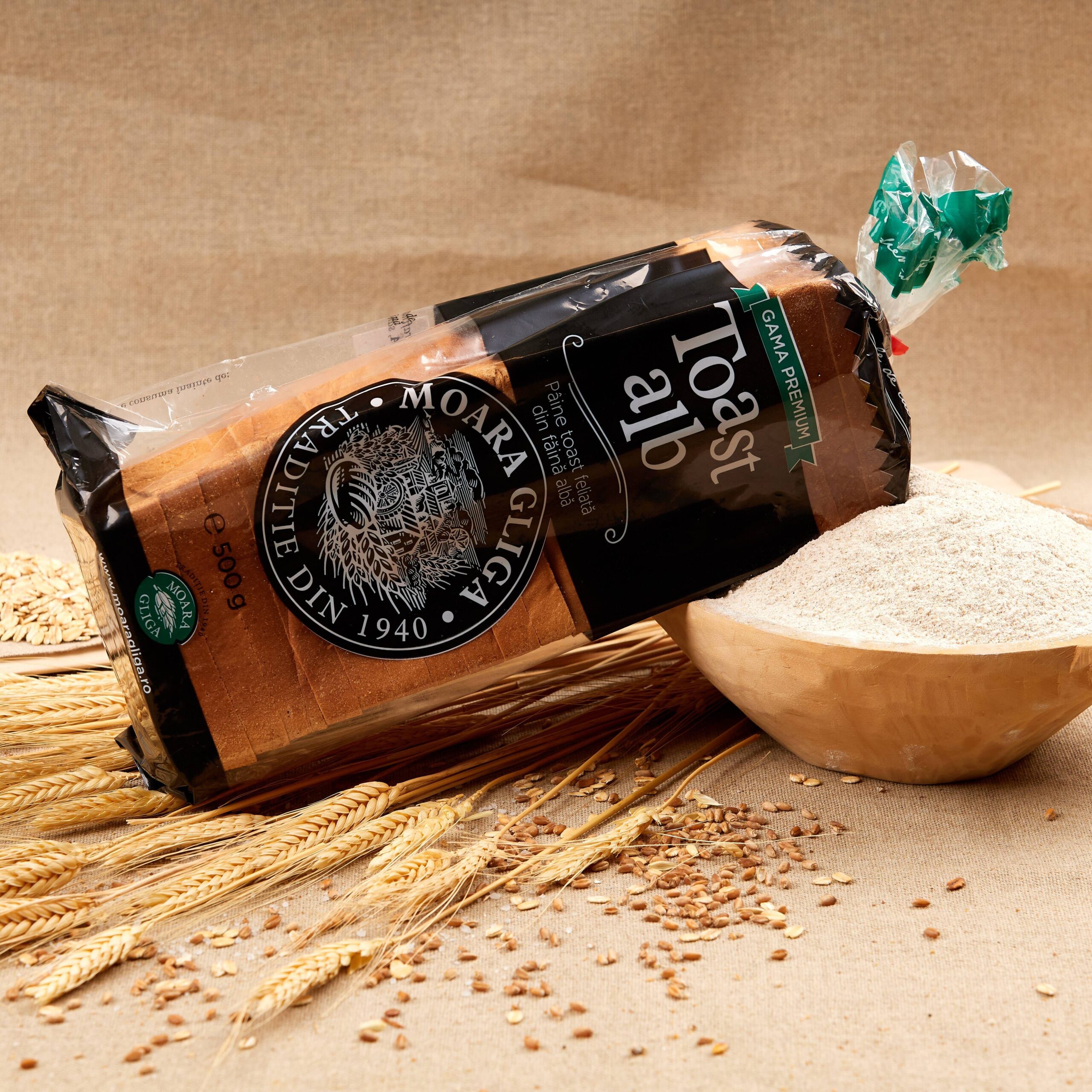 Toast alb feliat 500 gr - Moara Gliga Piatra Neamt