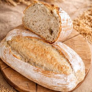 Pâine integrală de grâu 500 g cu maia naturală și făină măcinată la moara cu pietre