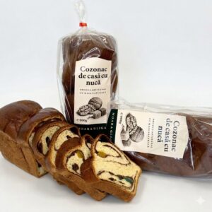 Cozonac Moara Gliga cu nuca si rahat 900g